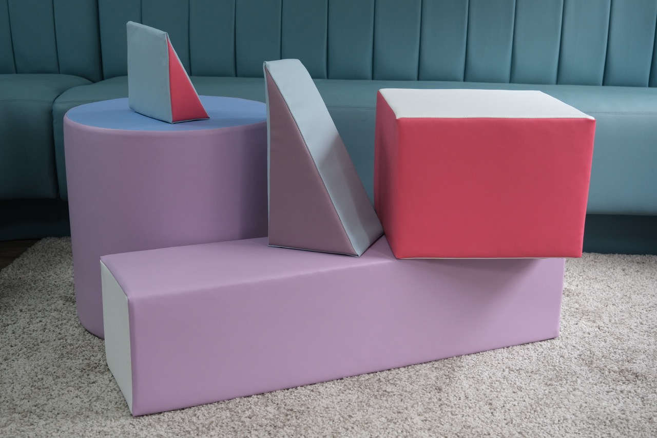5-piece softplay set with various shapes Large